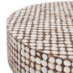 Mila Round Recycled Coconut Shell Pedestal Coffee Table - Image 7