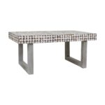 Mosaic Rectangular Recycled Coconut Shell Coffee Table - Image 2