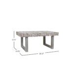 Mosaic Rectangular Recycled Coconut Shell Coffee Table - Image 5