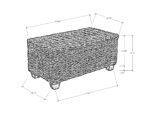 Abella Woven Rectangular Storage Coffee Table - Image 10