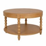 Elanor Round Turned Leg Coffee Table With Shelf - Image 3