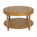 Elanor Round Turned Leg Coffee Table With Shelf - Image 4