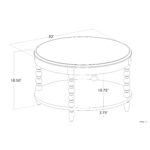 Elanor Round Turned Leg Coffee Table With Shelf - Image 8