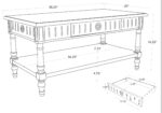 Marisol Solid Wood Coffee Table with Storage Drawer - Image 10