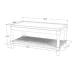 Asura Bayur Wood Coffee Table with Woven Rush Shelf - Image 7