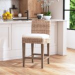 Duvall Handwoven Rattan and Teak Accent Stool - Image 8