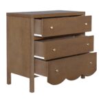 Morrowind Scalloped Solid Wood 3-Drawer Dresser - Image 6