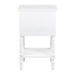 Nova Hand-Carved Solid Wood 2-Drawer Side Table - Image 5