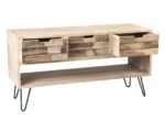 Levi Solid Wood 3-Drawer Storage Console Table - Image 4