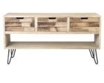 Levi Solid Wood 3-Drawer Storage Console Table - Image 3