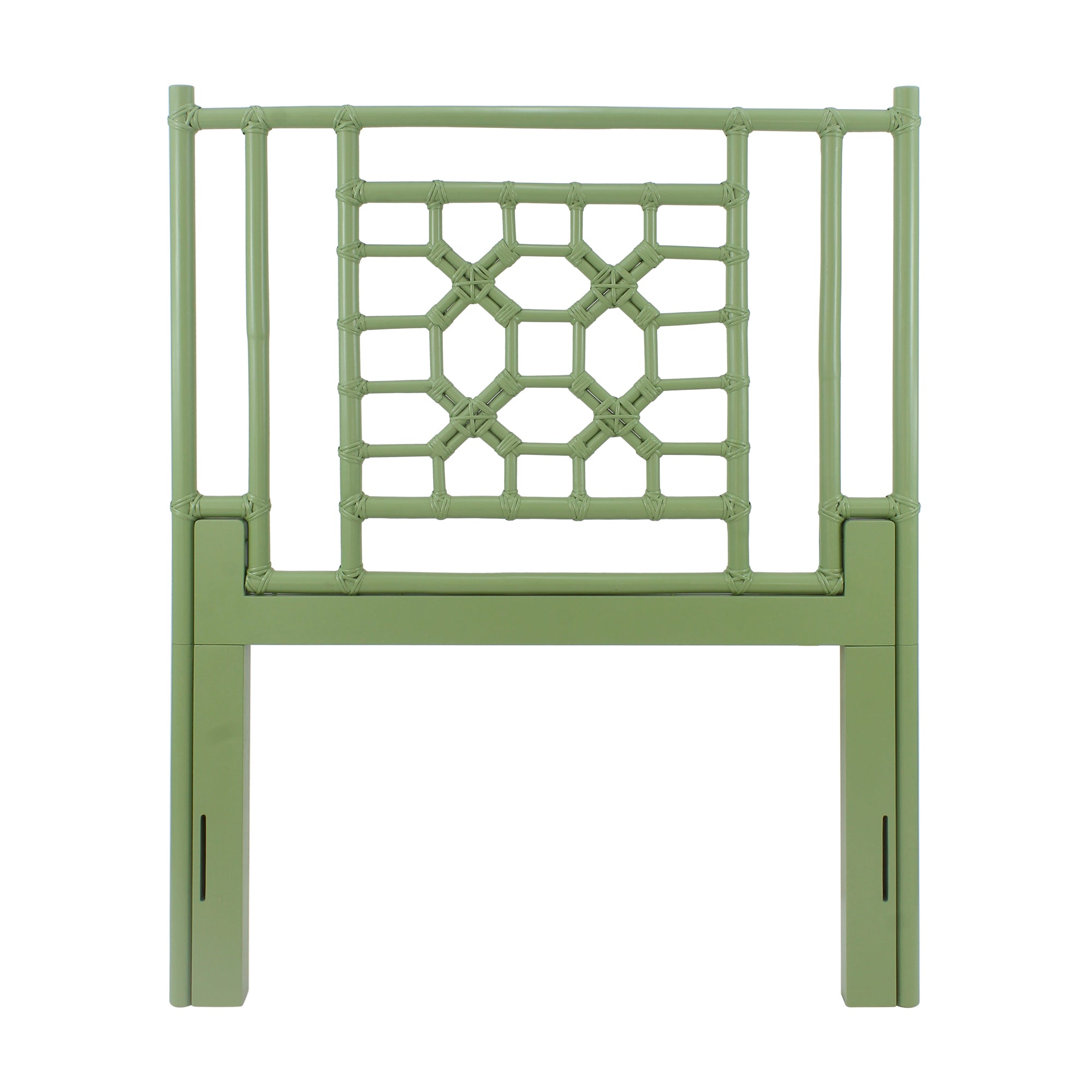 HB-KD101-T-GN_001 Annalisa Handwoven Rattan Lattice Headboard - Image 1