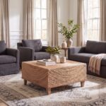 Naomi Square Handwoven Abaca Coffee Table - Image 7