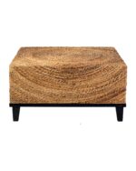 Naomi Square Handwoven Abaca Coffee Table - Image 3