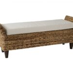 Naomi Handwoven Abaca Upholstered Bench