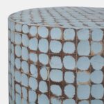 Mila Round Recycled Coconut Shell Accent Table - Image 13