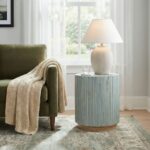 Monroe Round Teak Wood End Table - Image 7
