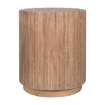 Monroe Round Teak Wood End Table