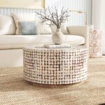 Mila Round Recycled Coconut Shell Coffee Table