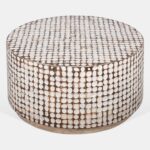 Mila Round Recycled Coconut Shell Coffee Table - Image 2