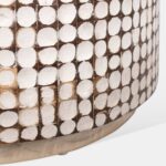 Mila Round Recycled Coconut Shell Coffee Table - Image 3
