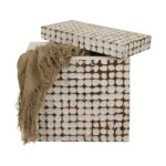 Juliette Square Recycled Coconut Shell Storage Accent Table - Image 6