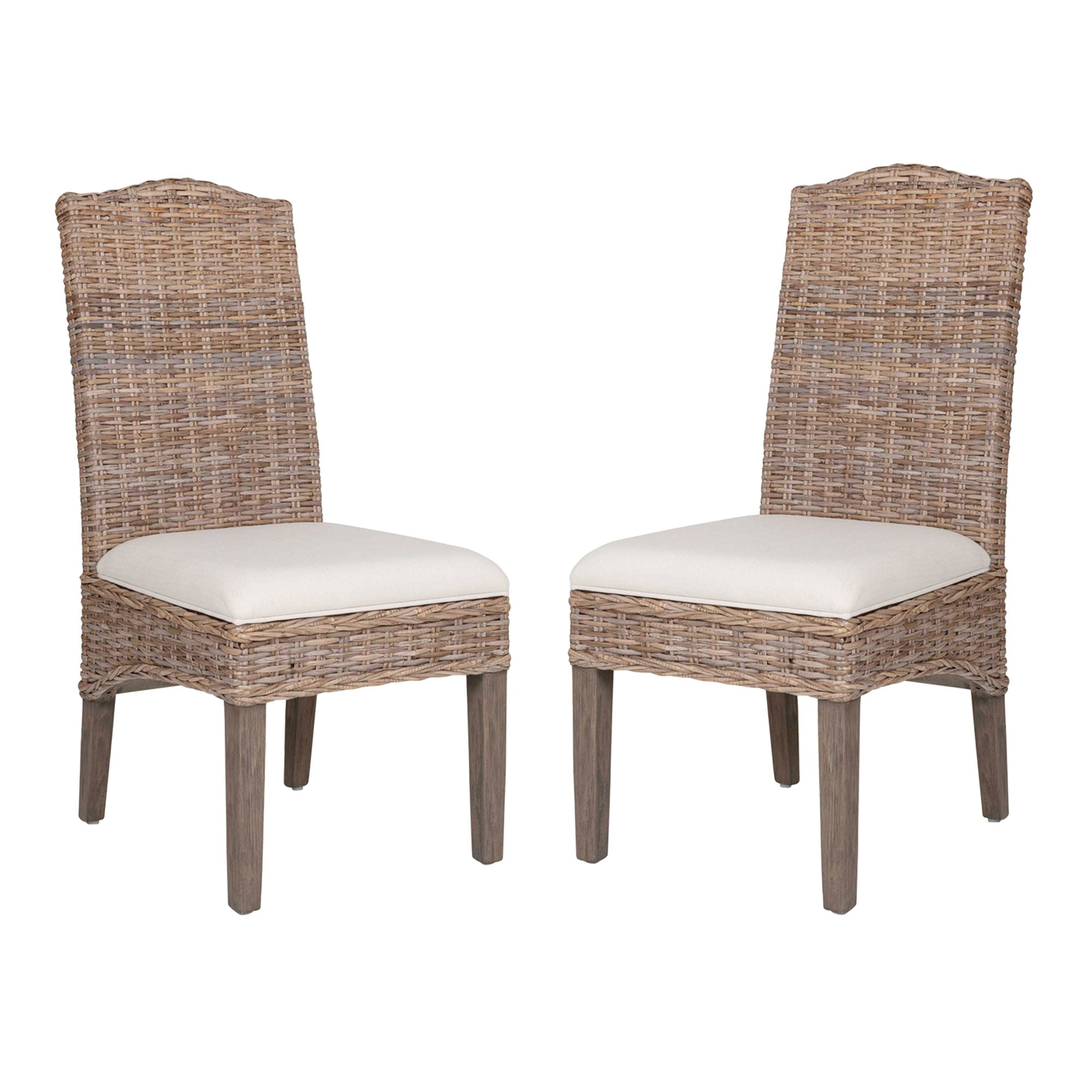 JV-SC105_001 Duvall Handwoven Rattan Dining Chair, Set of 2 - Image 1