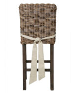 Dyer Handwoven Rattan and Teak Accent Stool with Cushion - Image 5