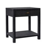 Gia Raffia Wrapped Solid Wood Nightstand - Image 2