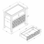 Marlow Mosaic Drawer Nightstand - Image 9