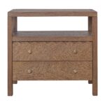 Morrowind Scalloped Solid Wood Nightstand - Image 5