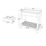 Asura Bayur Wood Nightstand with Woven Rush Shelf - Image 9