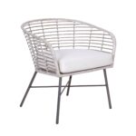 Cove Curved Handwoven Rattan Occasional Chair - Image 2