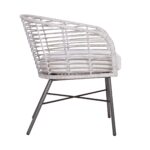 Cove Curved Handwoven Rattan Occasional Chair - Image 3