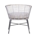 Cove Curved Handwoven Rattan Occasional Chair - Image 4