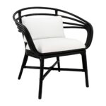 Arden Handwoven Rattan Occasional Accent Chair - Image 2