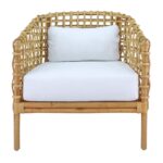 Yulia Barrel Open-Weave Rattan Occasional Chair - Image 4