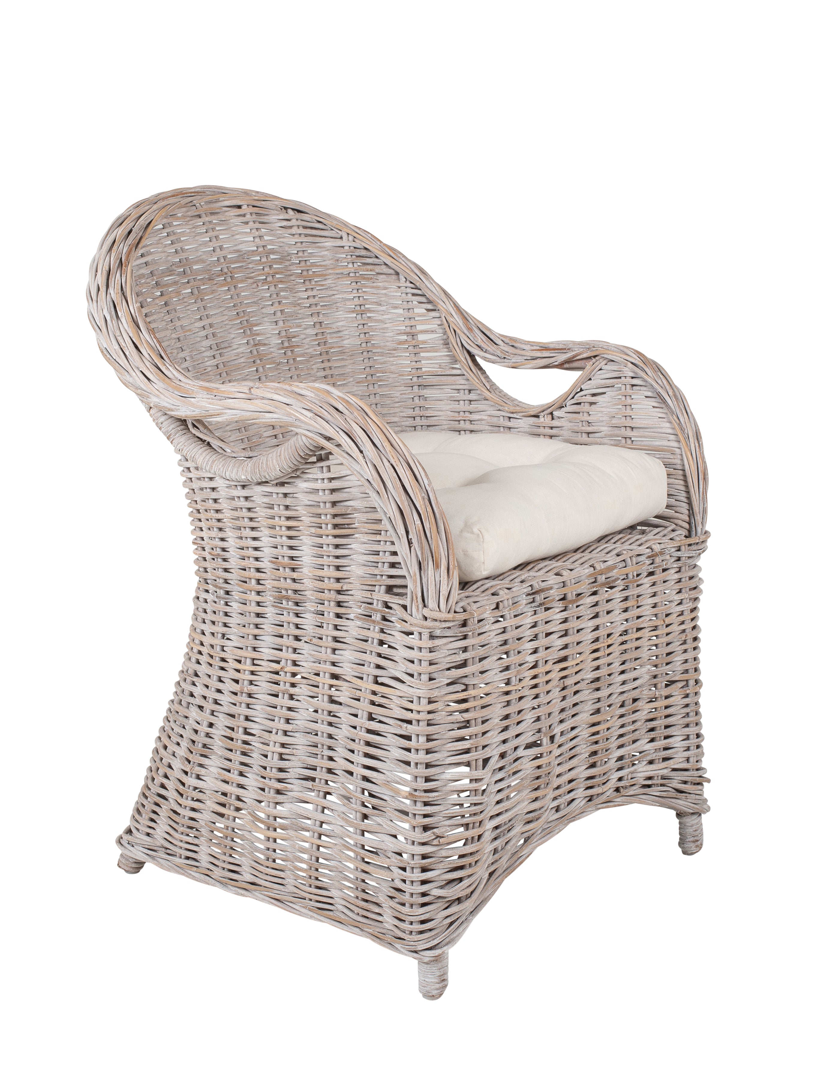 OC-74311-WW Valencia Natural Handwoven Rattan Dining Chair - Image 1