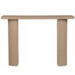 Half Moon Curved Solid Mango Wood Console Table - Image 8