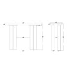 Felix Four Column Solid Wood Console Table - Image 7
