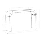 Luna Arched Solid Wood Console Table - Image 13