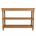 Elanor Turned Leg Console Table With Two Shelves - Image 6