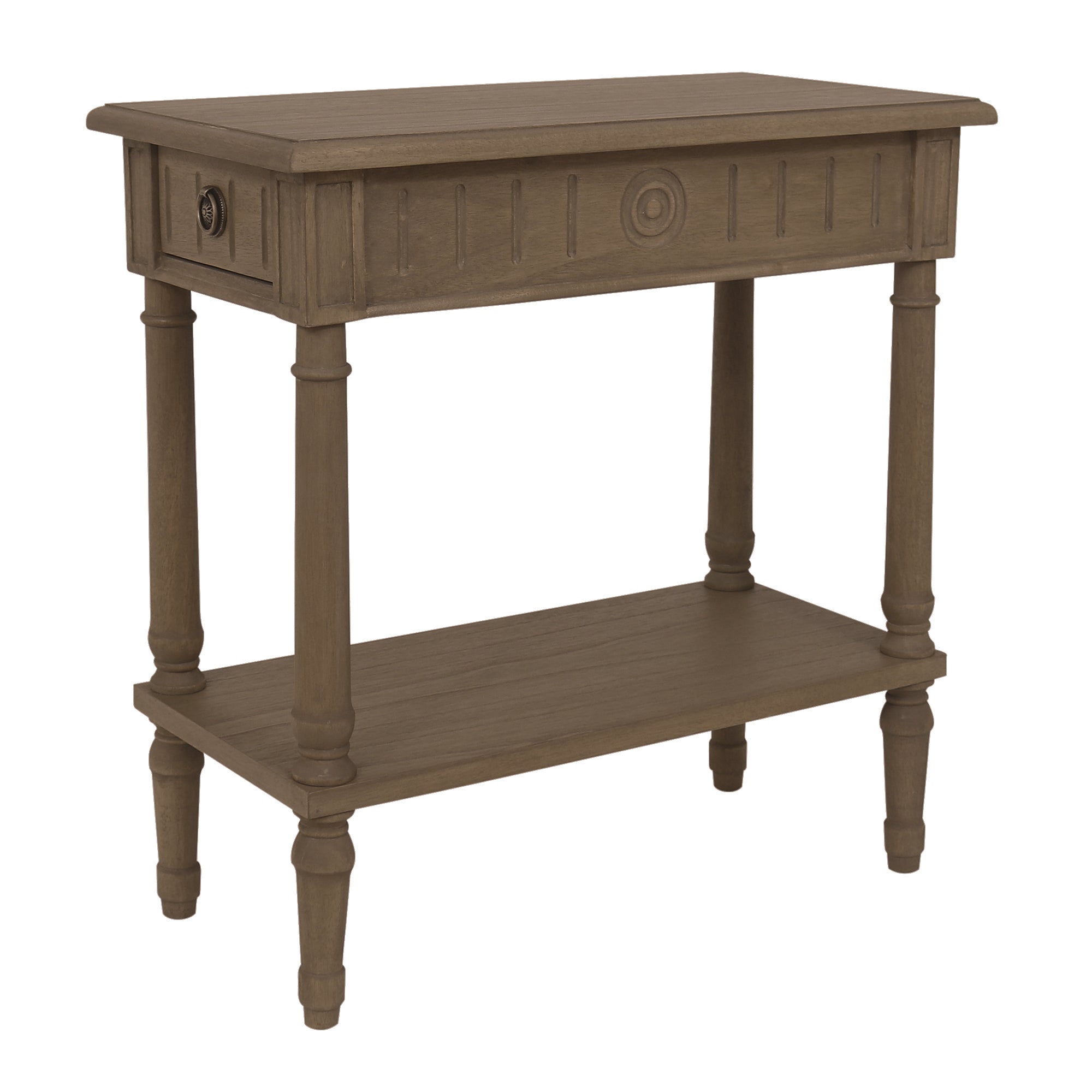 OT-75444-BR_001 Marisol Solid Wood Side Table with Shelf - Image 1