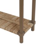 Asura Bayur Wood Console Table with Woven Rush Shelf - Image 6