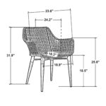Claude Woven Rattan Outdoor Accent Chair - Image 10