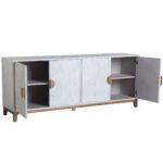 Roma Solid Mango Wood Two-Tone Hand-Carved Arched Door Sideboard, 80" - Image 10