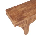 Delia Hand-Carved Solid Wood Bench - Image 5