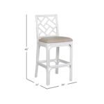 Stacie Rattan Lattice Back Stool - Image 26