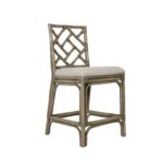 Stacie Rattan Lattice Back Stool - Image 5