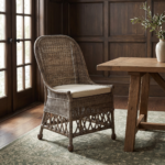 Marietta Curved Back Handwoven Rattan Dining Chair - Image 2