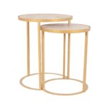 August Solid Wood Nesting Tables, Set of 2